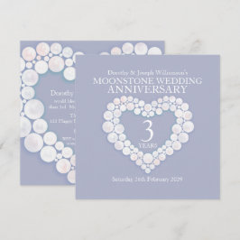 Moonstone huwelijksjubileum 3 jaar feest kaart