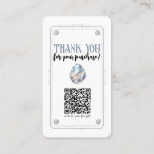 Moonstone Iridescent Crystal Social Media QR Code Visitekaartje (Voorkant)