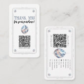 Moonstone Iridescent Crystal Social Media QR Code Visitekaartje (Voorkant / Achterkant)