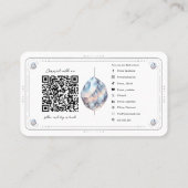 Moonstone Iridescent Crystal Social Media QR Code Visitekaartje (Achterkant)