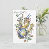 Moonstone & Roos Dragon (kanker) - Verjaarkaart (Staand voorkant)