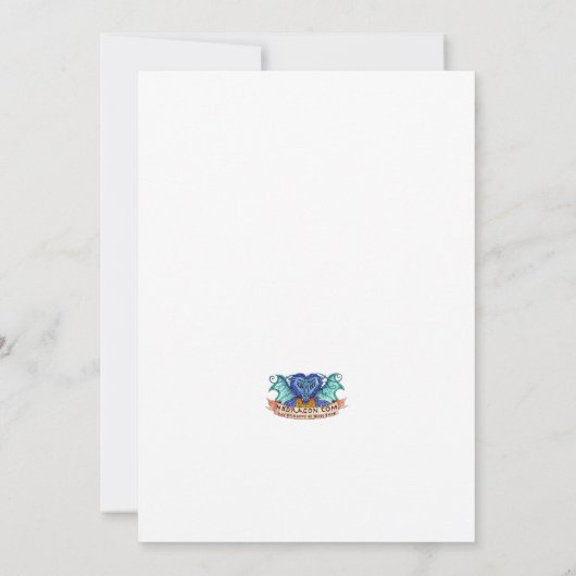 Moonstone & Roos Dragon - lege kaart (Achterkant)