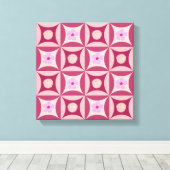 MoonStone-Roos en Cherry-ventilator in de deur Canvas Afdruk (Insitu (Houten vloer))