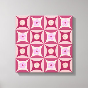 MoonStone-Roos en Cherry-ventilator in de deur Canvas Afdruk