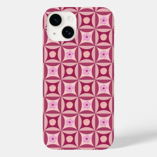 MoonStone-Roos en Cherry-ventilator in de deur Case-Mate iPhone Case (Achterkant)