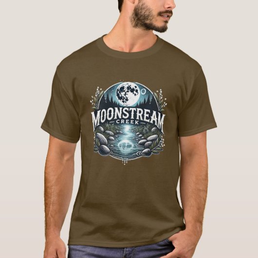 Moonstream Creek Schilderachtig Natuur T-shirt (Voorkant)