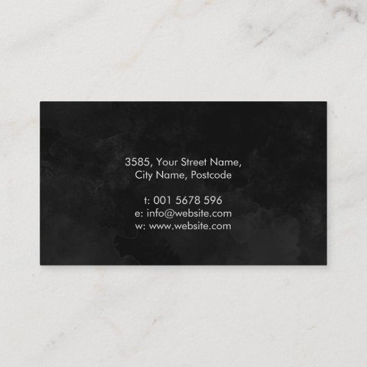 Moonstructuur waterverf - profiel Vrouw Visitekaartje (Achterkant)