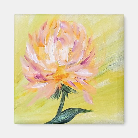 Moonstudio - Orange Peony magnet (Voorkant)