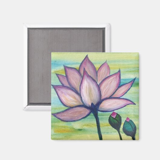 Moonstudio - Roze Lotus Magneet (Voorkant / Achterkant)