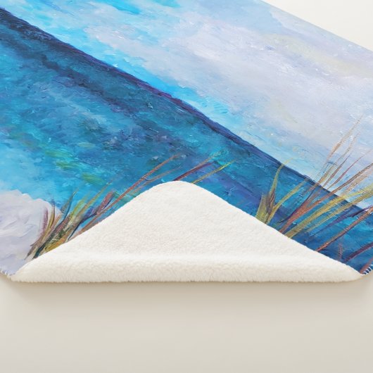 Moonstudio - St. Andrew's Beach Sherpa Blanket Deken (3/4)
