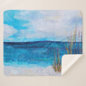 Moonstudio - St. Andrew's Beach Sherpa Blanket Deken (Voorkant (horizontaal))