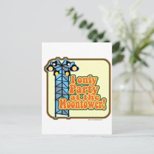 Moontower Party Briefkaart (Staand voorkant)