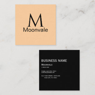 Moonvale Elegant Vierkant Visitekaartje – Minimali Contactkaartje