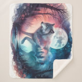 Moonveil Passage: The Forest Within Sherpa Deken (Voorkant)