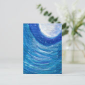 Moonverlichte golven en cirkels briefkaart (Staand voorkant)
