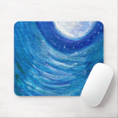 Moonverlichte golven en cirkels muismat (Met muis)