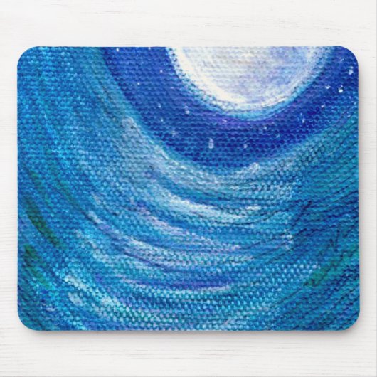 Moonverlichte golven en cirkels muismat (Voorkant)