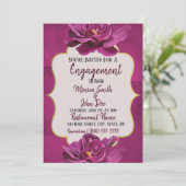 Moonvista Bloemen Bruiloft Verloving Uitnodiging (Staand voorkant)