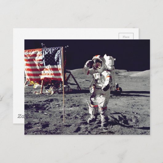 Moonwalk Apollo 17 Briefkaart (Voorkant / Achterkant)