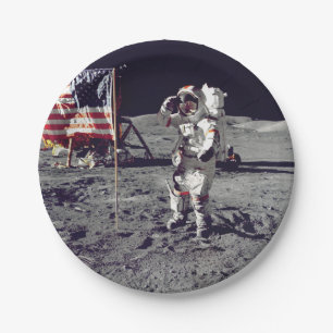Moonwalk Apollo 17 Papieren Bordje