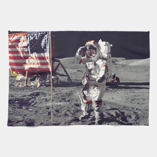 Moonwalk Apollo 17 Theedoek (Horizontaal)