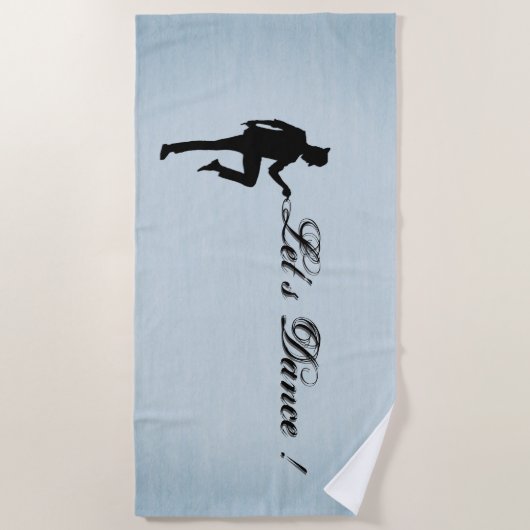 Moonwalk Dancer Blue Strandlaken (Voorkant)