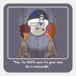 Moonwalk Vierkante Sticker