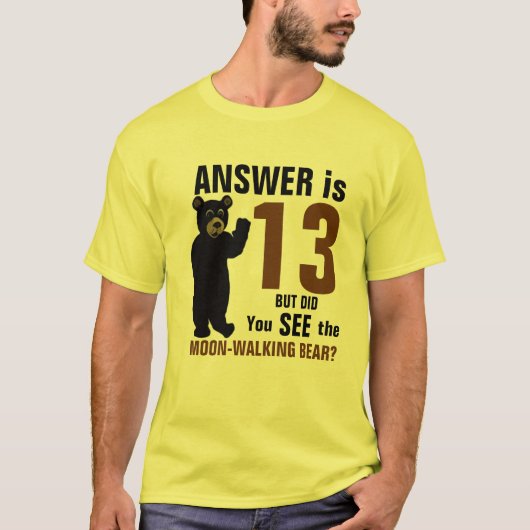 Moonwalkend Beer shirt (Voorkant)