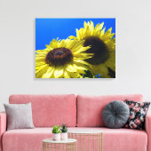 Moonwalker Zonnebloemen reikend naar de hemel Canvas Afdruk (Insitu (Woonkamer))