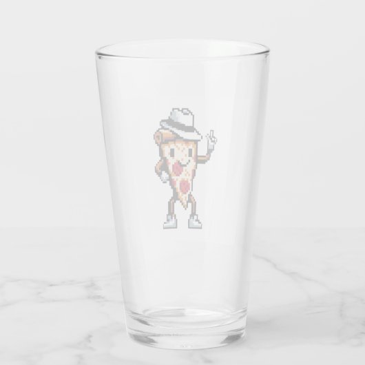 Moonwalking Pizza - Legendarische Pop Slice Art Glas (Achterkant)