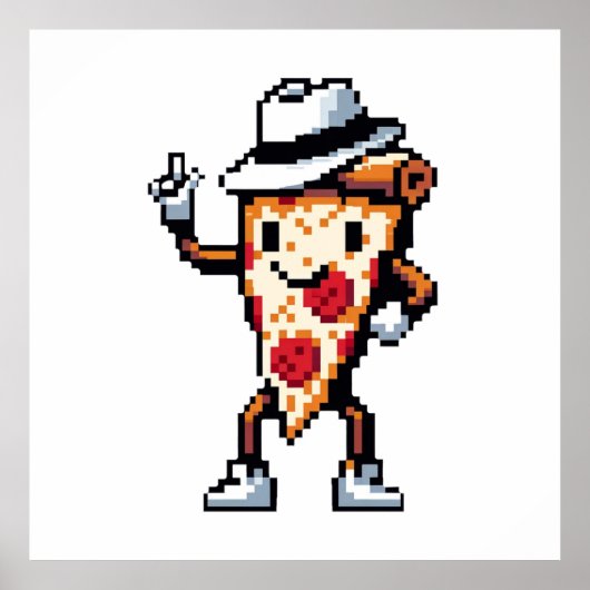 Moonwalking Pizza - Legendarische Pop Slice Art Poster (Voorkant)