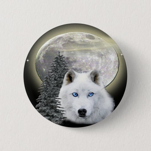 Moonwolf t-shirts en meer ronde button 5,7 cm (Voorkant)