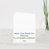 Mooo! Cow Thank You Notecard Bedankkaart (Achterkant)