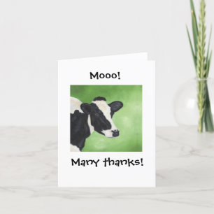 Mooo! Cow Thank You Notecard Bedankkaart