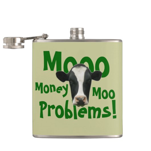 Mooo Money Moo Problemen Funny Cow Heupfles (Geopend)