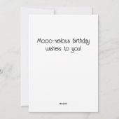 Mooo-velous verjaardagswensen aan u! - Highland Ko Feestdagenkaart (Achterkant)
