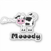 Mooody Custom-Cut Vinyl Sticker (Voorkant)