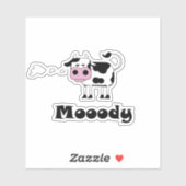 Mooody Custom-Cut Vinyl Sticker (Vel)