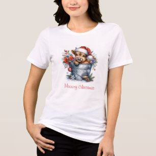 Moooey Christmas-Koe Tri-Blend Shirt