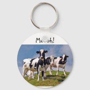 Moooh! Button Sleutelhanger
