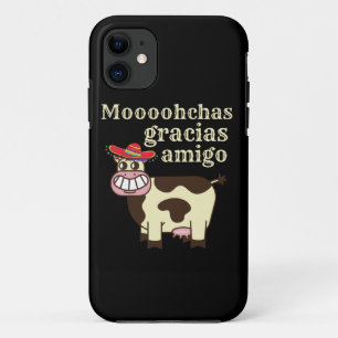 MOOOHCHAS GRACIAS AMIGO grappige cinco de mayo koe Case-Mate iPhone Case