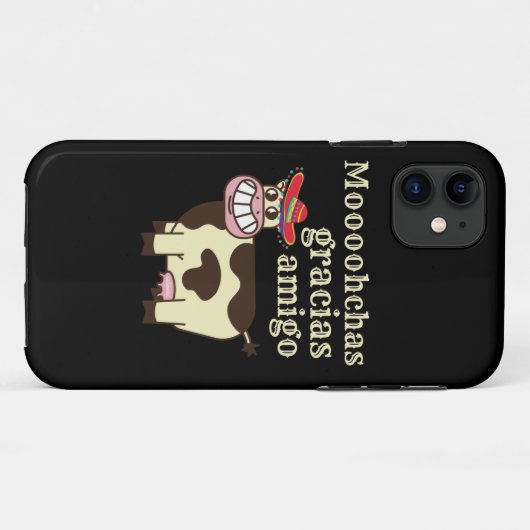 MOOOHCHAS GRACIAS AMIGO grappige cinco de mayo koe Case-Mate iPhone Case (Achterkant (horizontaal))