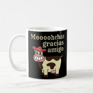 MOOOHCHAS GRACIAS AMIGO grappige cinco de mayo koe Koffiemok