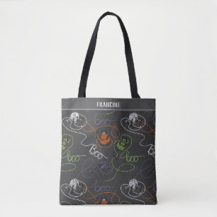 Moooi verstrengelde zwarte Halloween-tas Tote Bag