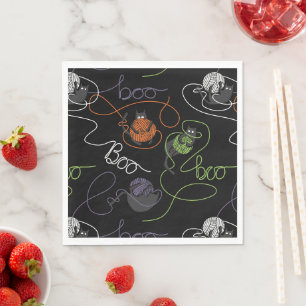 Moooi Verwarrelde Zwarte Halloween Servetten