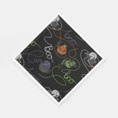 Moooi Verwarrelde Zwarte Halloween Servetten (Hoek)