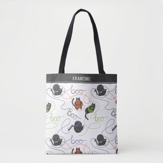 Moooi Verwrongen Witte Halloween Tote Bag (Voorkant)