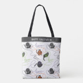 Moooi Verwrongen Witte Halloween Tote Bag (Achterkant)