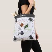Moooi Verwrongen Witte Halloween Tote Bag (Dichtbij)