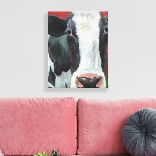 Mooooo Koe! Canvas Afdruk (Insitu (Woonkamer))
